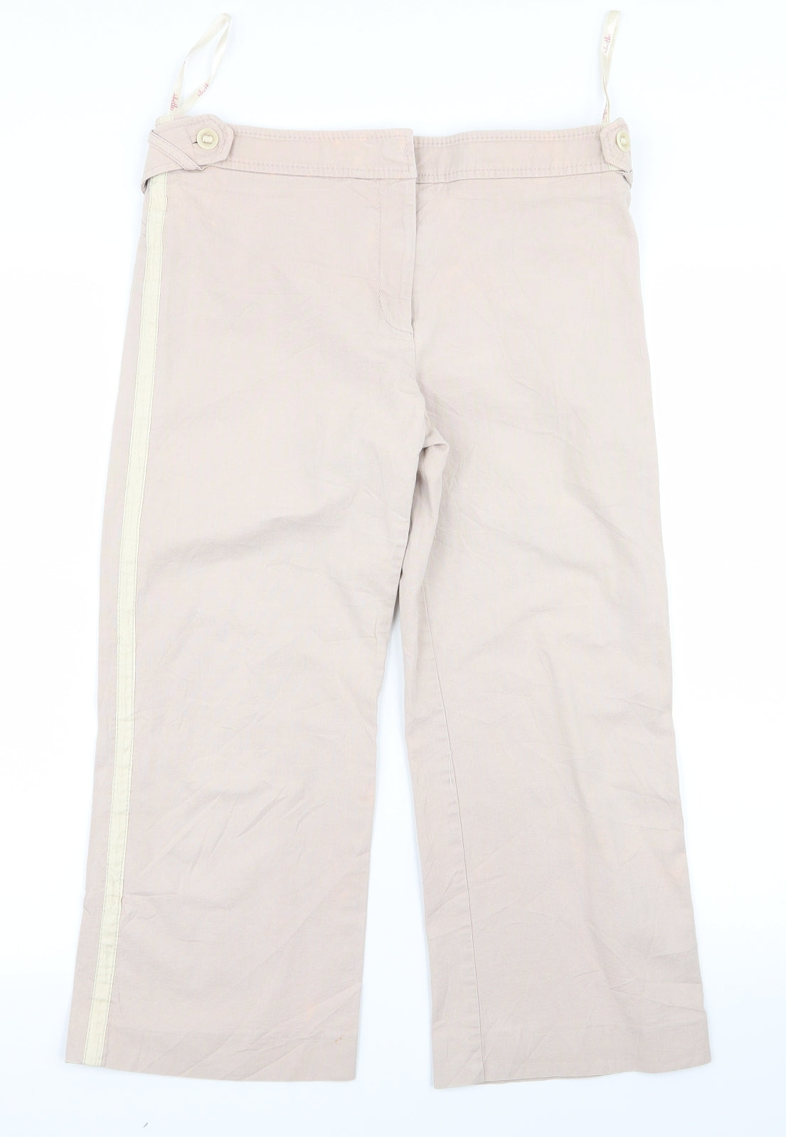 whisltes Womens Orange  Rayon Trousers  Size 10 L20 in