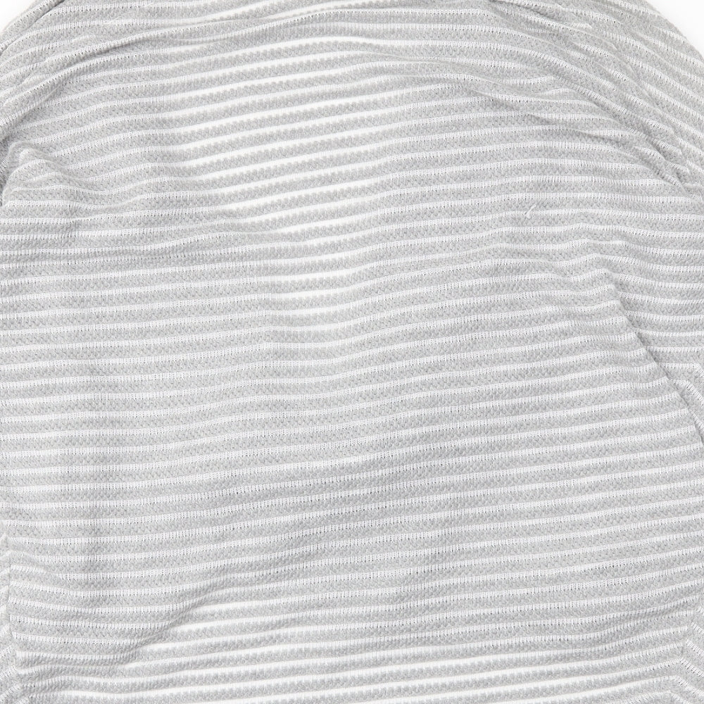 Papaya Womens Grey Striped  Wrap Jumper Size 8
