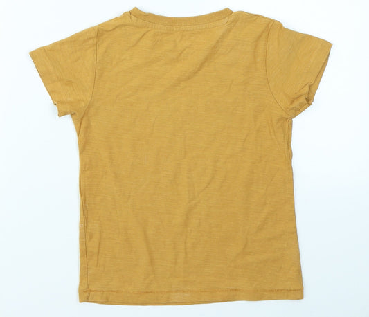 Matalan Boys Yellow   Basic T-Shirt Size 4-5 Years
