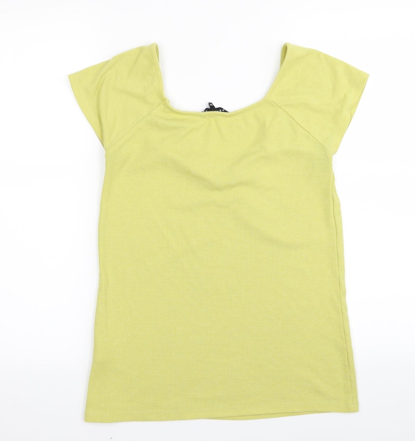 Peacocks Womens Yellow   Basic T-Shirt Size 14