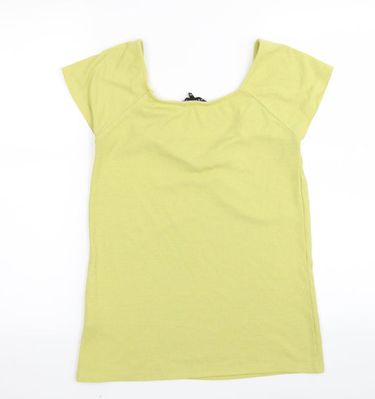 Peacocks Womens Yellow   Basic T-Shirt Size 14