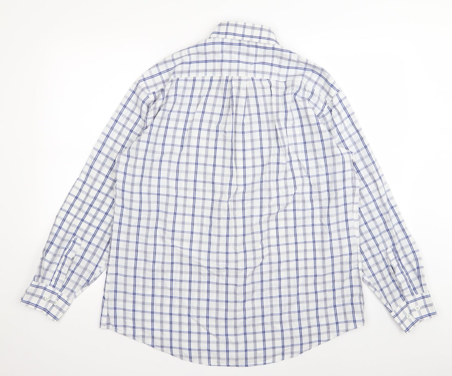 Preworn Mens Blue Check   Button-Up Size L