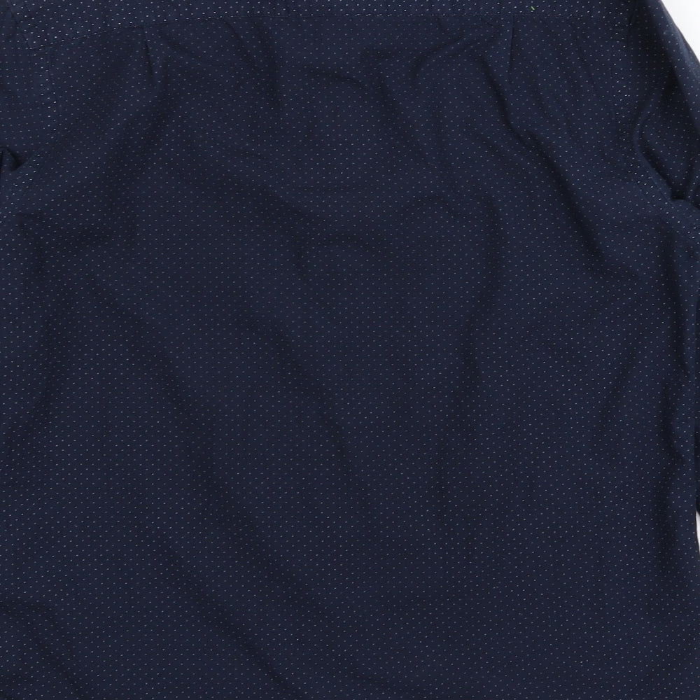F&F Mens Blue Polka Dot   Button-Up Size S