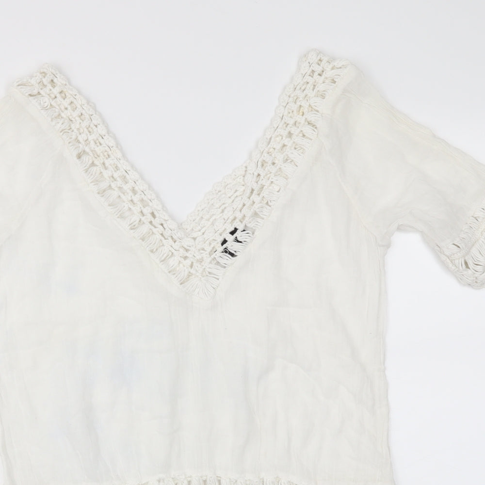 Topshop Womens White   Basic T-Shirt Size M