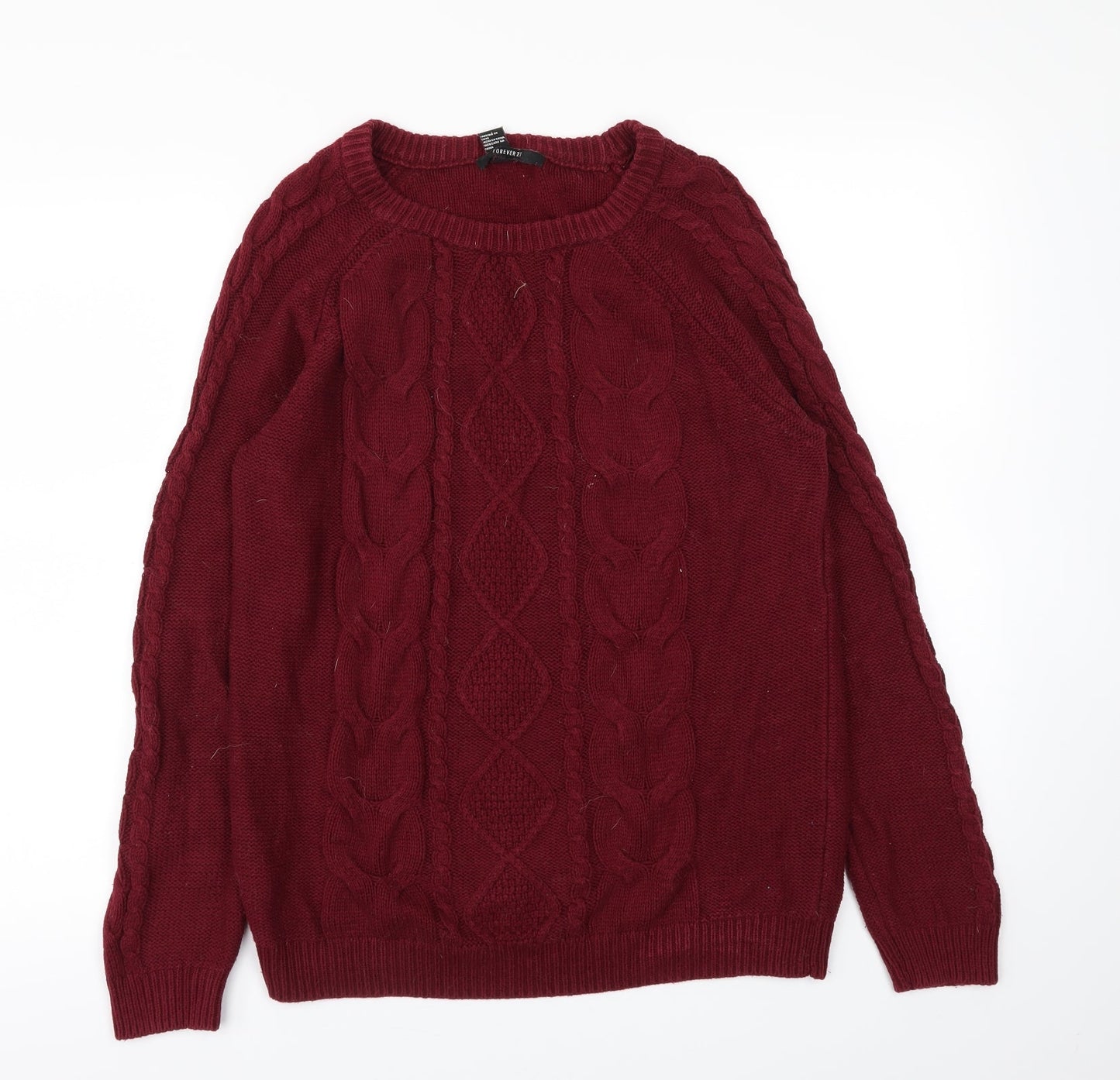 FOREVER 21 Womens Red   Pullover Jumper Size M