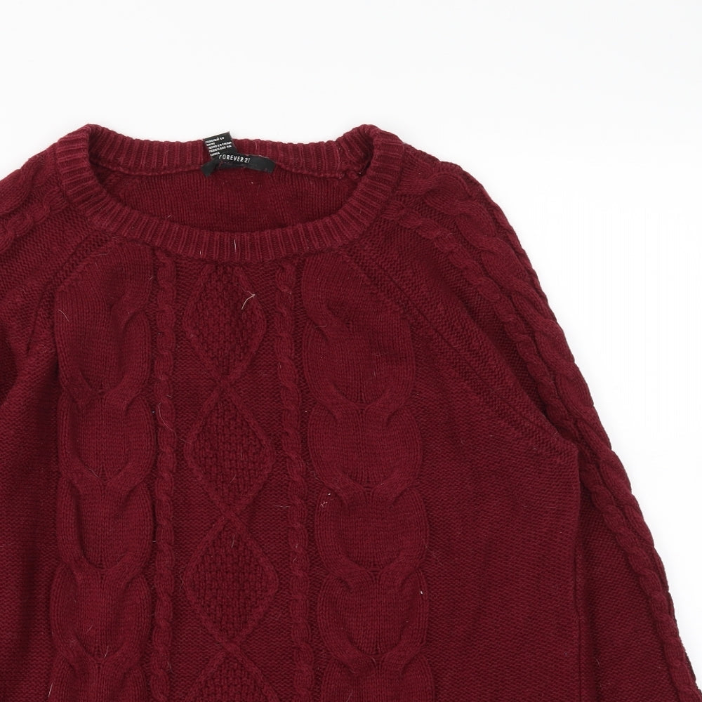 FOREVER 21 Womens Red   Pullover Jumper Size M