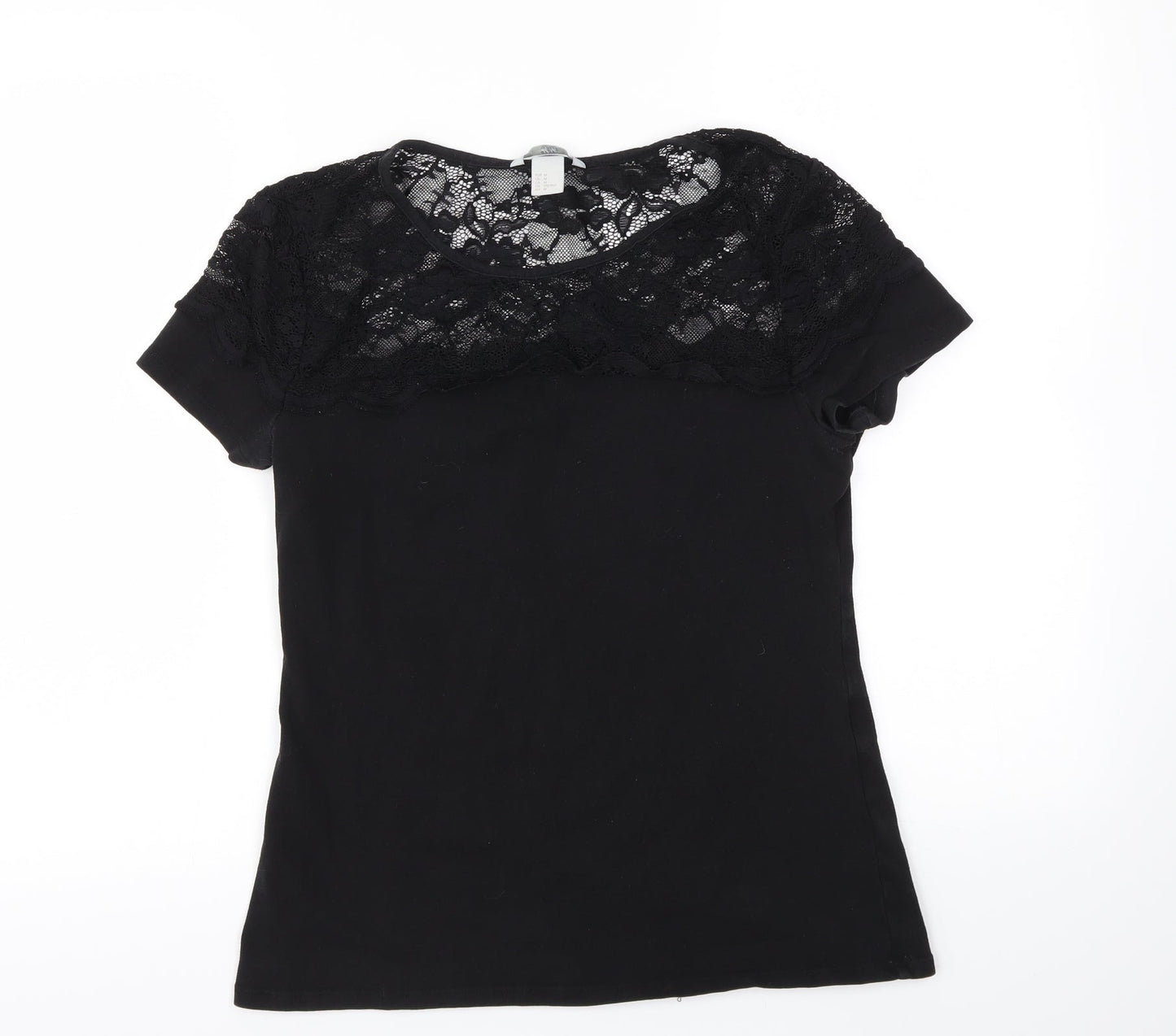 H&M Womens Black   Basic T-Shirt Size M