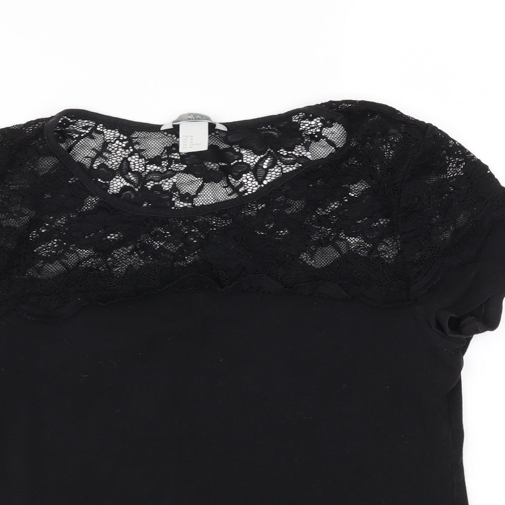 H&M Womens Black   Basic T-Shirt Size M