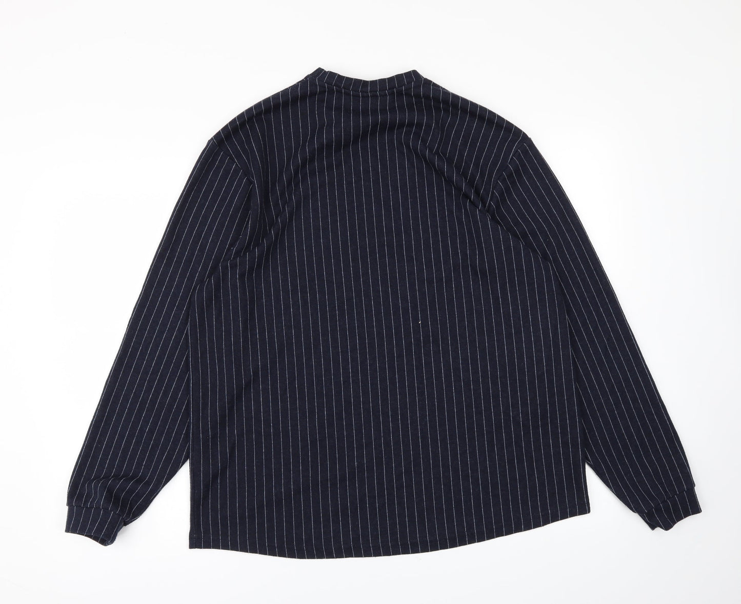 COUTURE CLUB  Mens Blue Striped  Pullover Hoodie Size XS