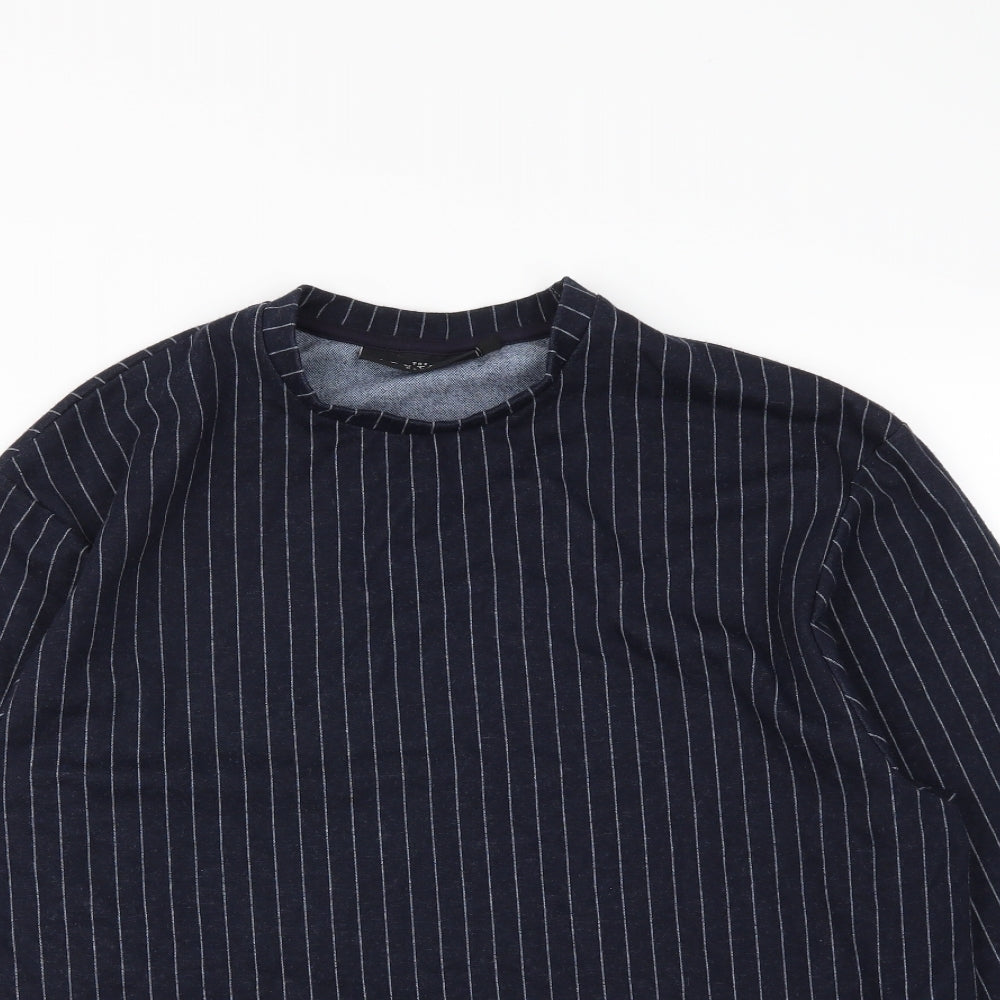 COUTURE CLUB  Mens Blue Striped  Pullover Hoodie Size XS