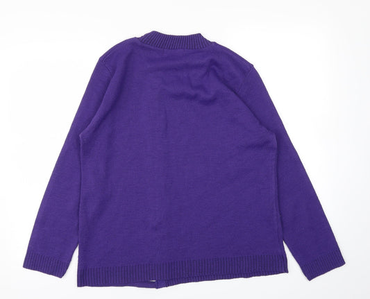 Autonomy Womens Purple   Cardigan Jumper Size M