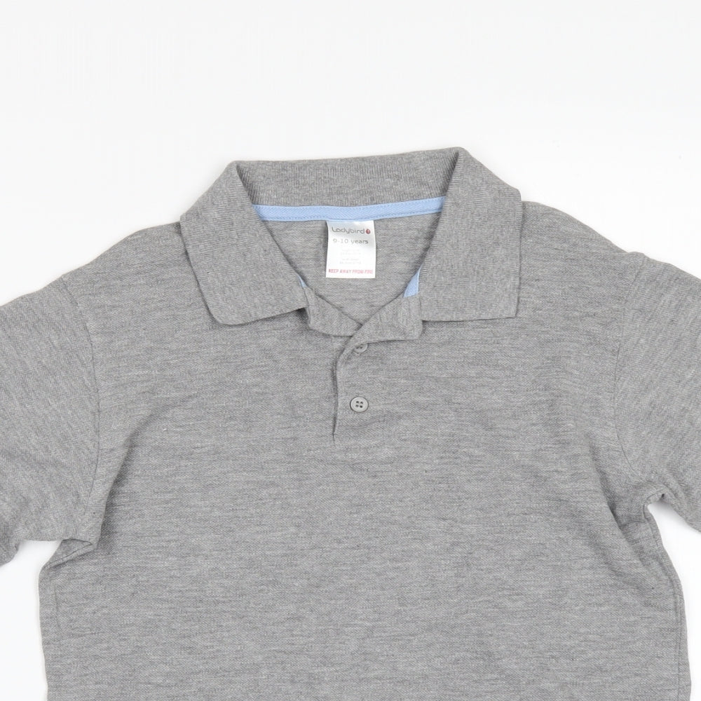 Lady Bird Boys Grey   Basic Polo Size 9-10 Years