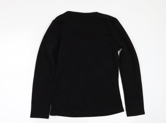 Preworn Girls Black   Pullover Sweatshirt Size XL  - Fleece lined