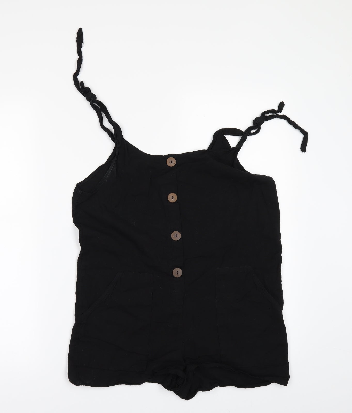 ASOS Womens Black   Playsuit One-Piece Size 4