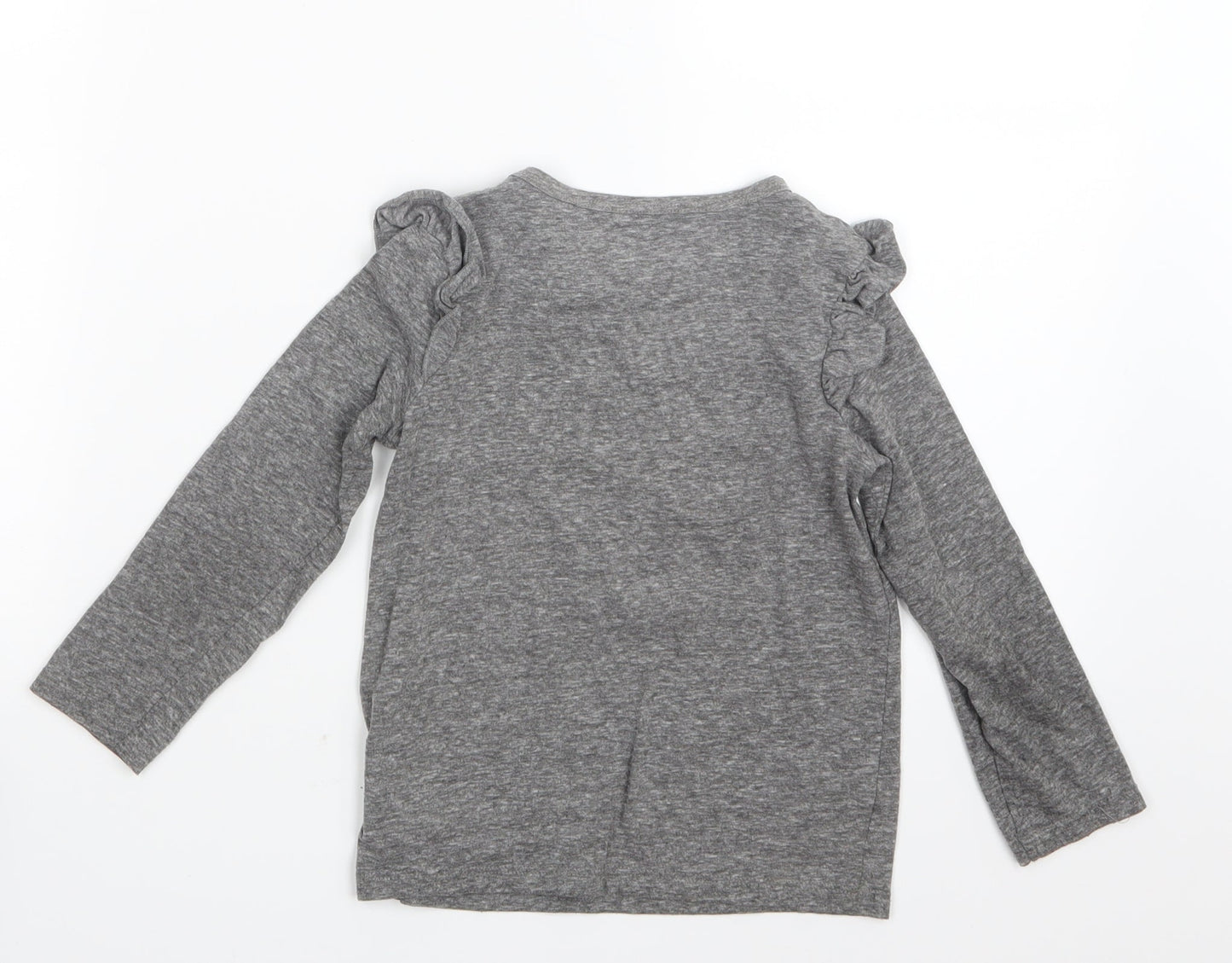 NEXT Girls Grey   Basic T-Shirt Size 5 Years
