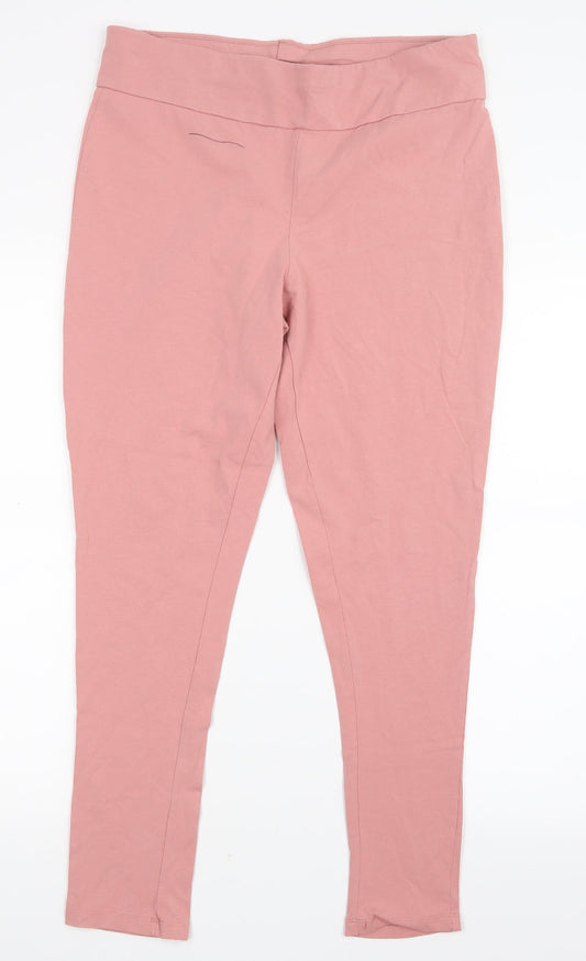 Select Womens Pink   Capri Leggings Size L L26 in
