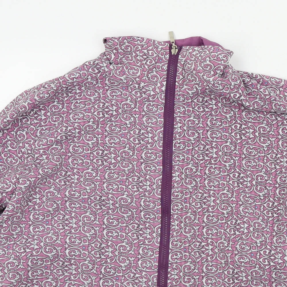 TUNG TAI Womens Purple Geometric  Jacket  Size 46