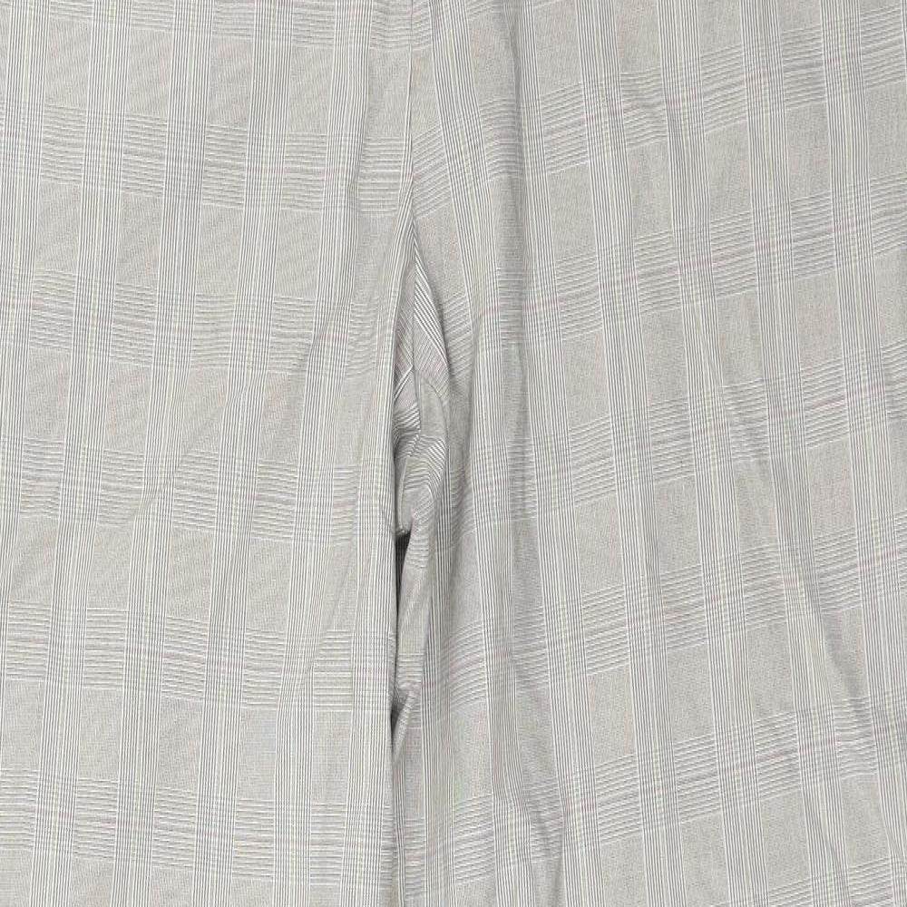 Monsoon Womens Grey Check  Trousers  Size 12 L28 in