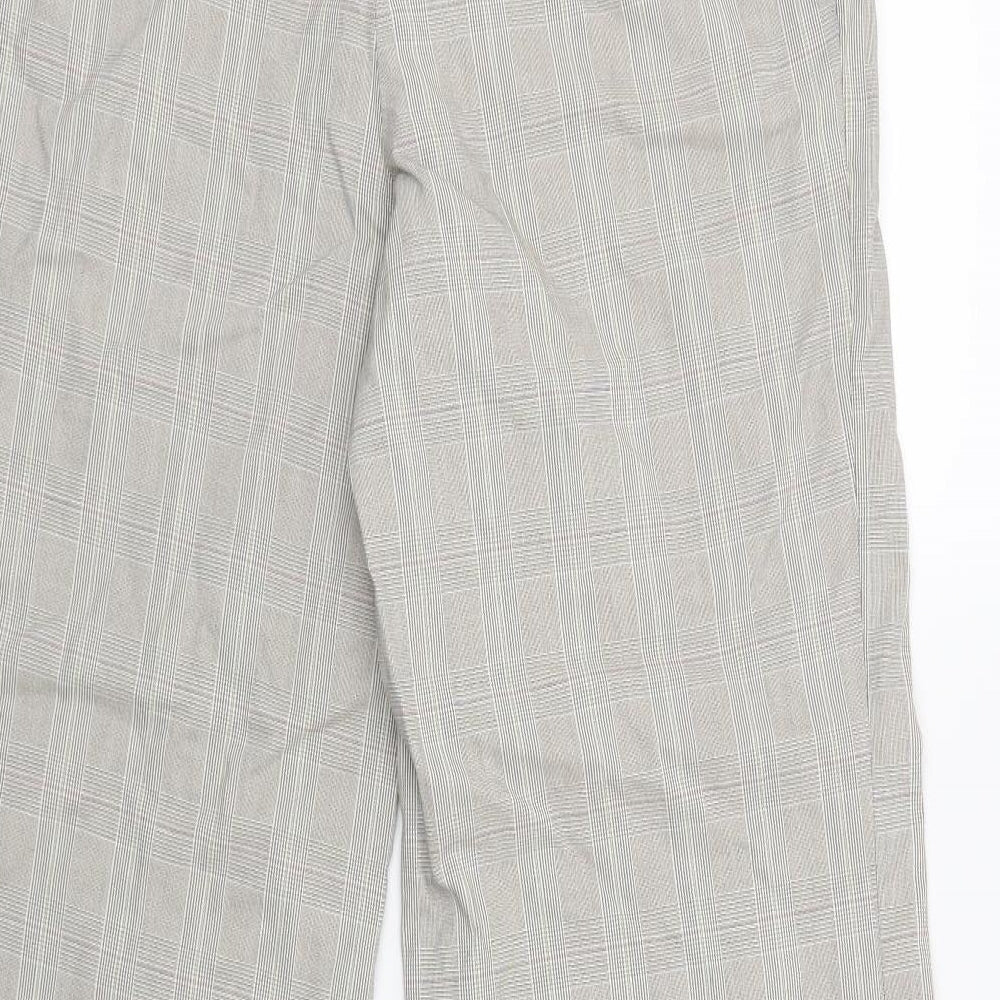 Monsoon Womens Grey Check  Trousers  Size 12 L28 in