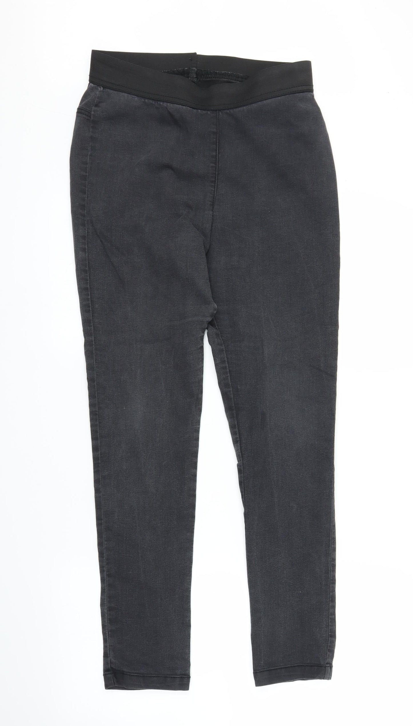 M&S Womens Black  Denim Skinny Jeans Size 10 L28 in