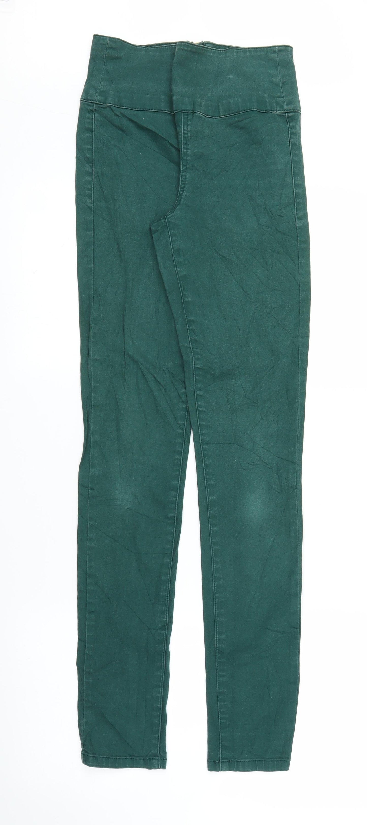 Pieces Womens Green   Chino Trousers Size XS L27 in