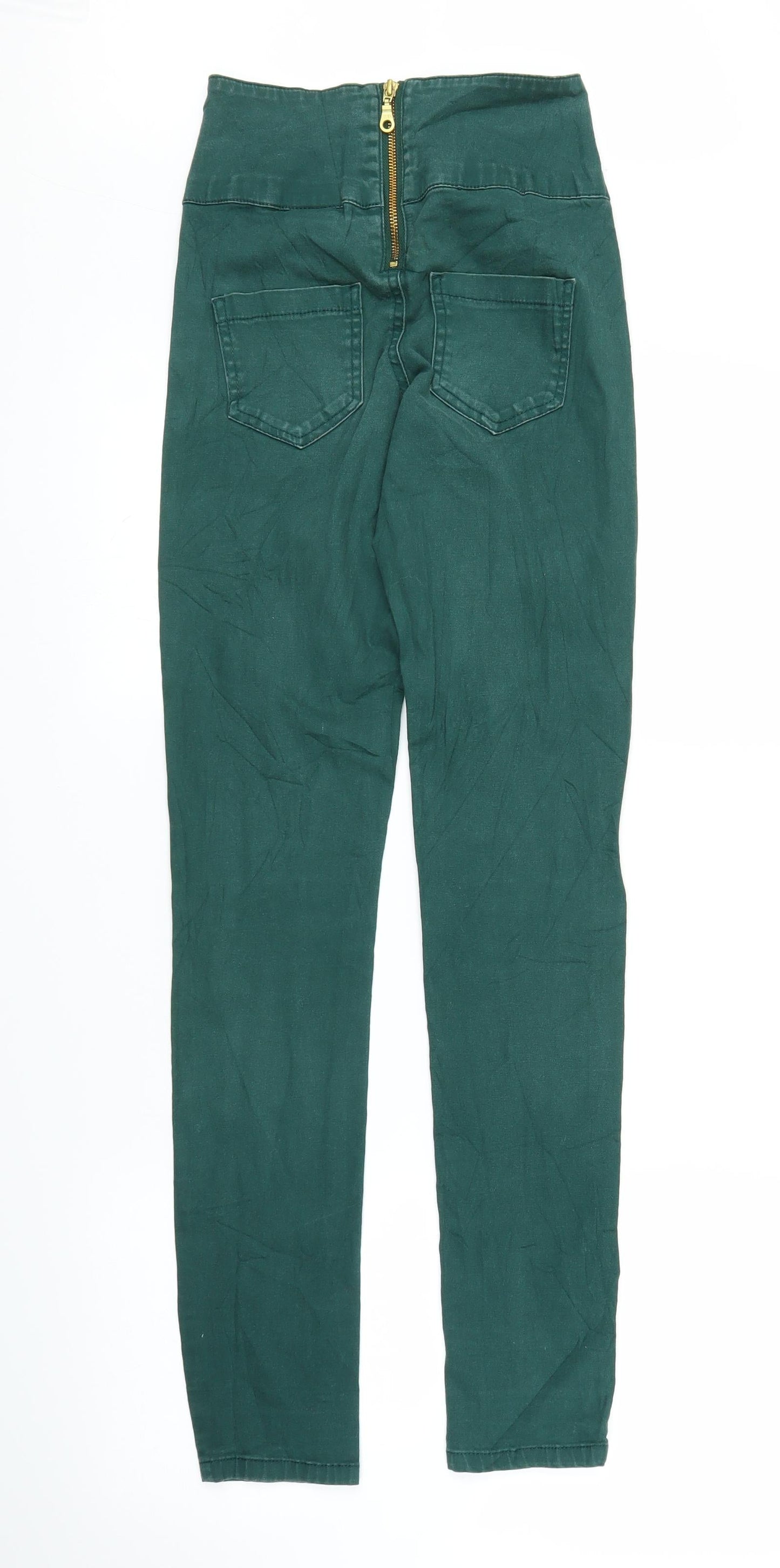 Pieces Womens Green   Chino Trousers Size XS L27 in