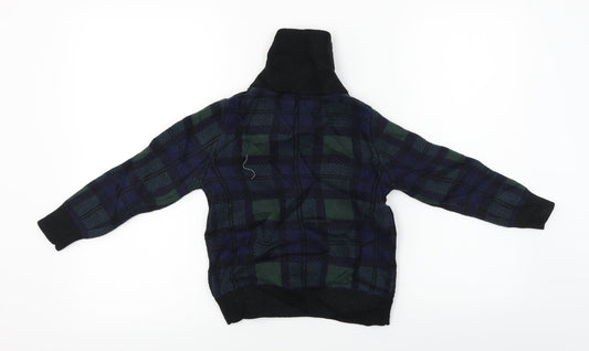 Gap  Boys Black Check  Pullover Jumper Size 5 Years
