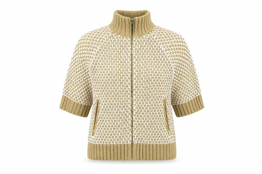 Womens UK M Regular Jones New York Beige Full Zip