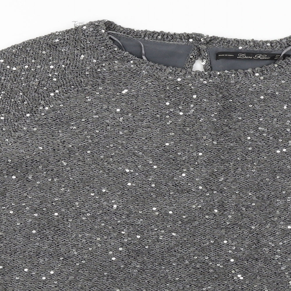 Zara Knit  Womens Grey   Pullover Jumper Size M