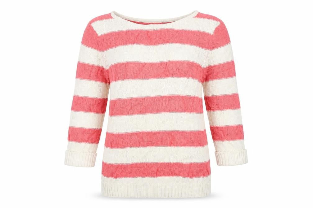 Papaya Womens Ivory Striped  Pullover Jumper Size 12