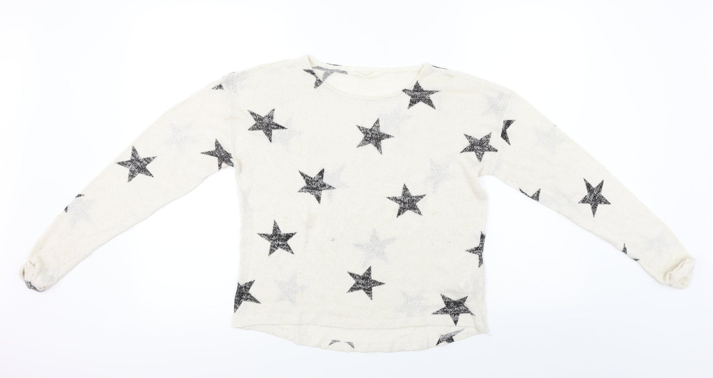 H&M  Girls Beige   Pullover Jumper Size 14 Years