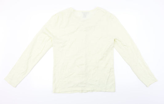 U-Knits  Womens Ivory   Cardigan Jumper Size XL