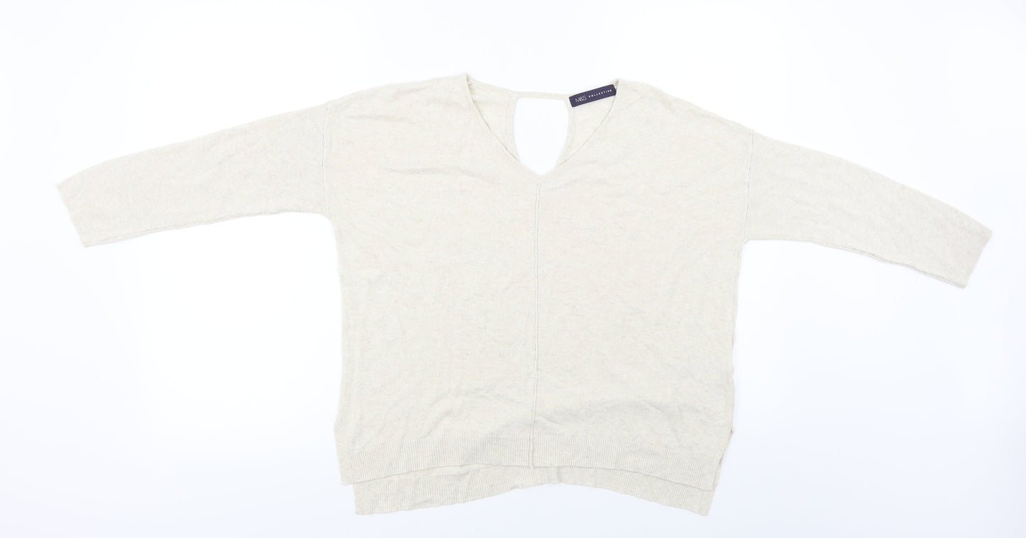 Marks and Spencer  Womens Beige   Pullover Jumper Size 12