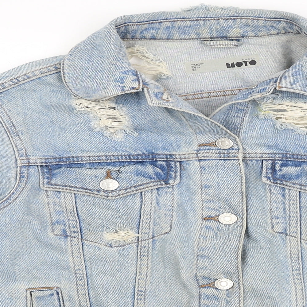 Topshop Womens Blue  Denim Jacket  Size 6