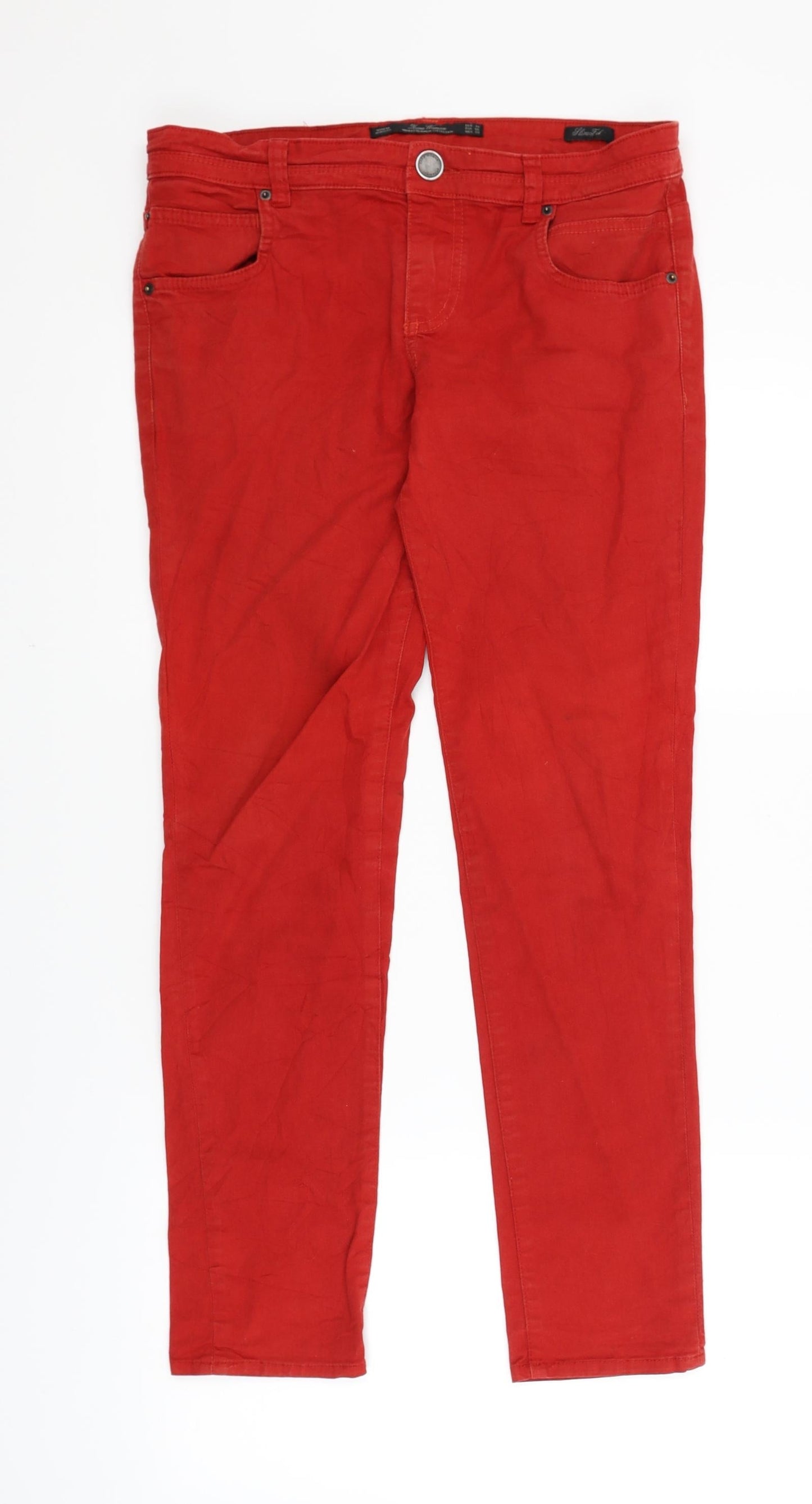 Leana Woman Womens Red   Skinny Jeans Size 8 L27 in