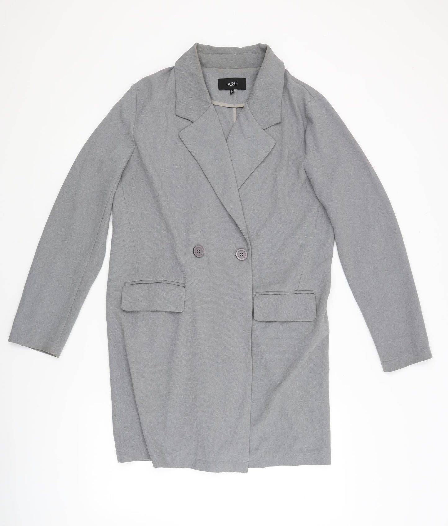A&G Womens Grey   Overcoat Jacket Size 12