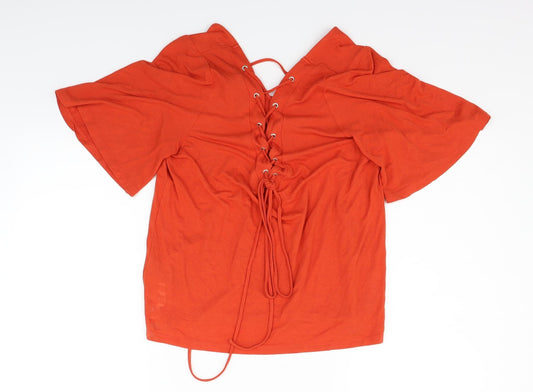 New Look Womens Orange   Basic T-Shirt Size 12
