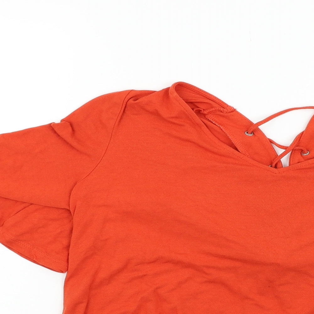 New Look Womens Orange   Basic T-Shirt Size 12
