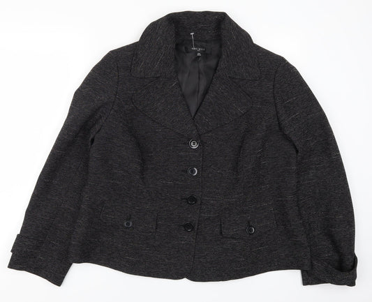 Nine West Womens Grey  Rayon Jacket Suit Jacket Size 14