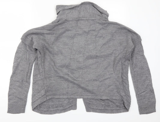 Per Una Womens Grey   Cardigan Jumper Size 10