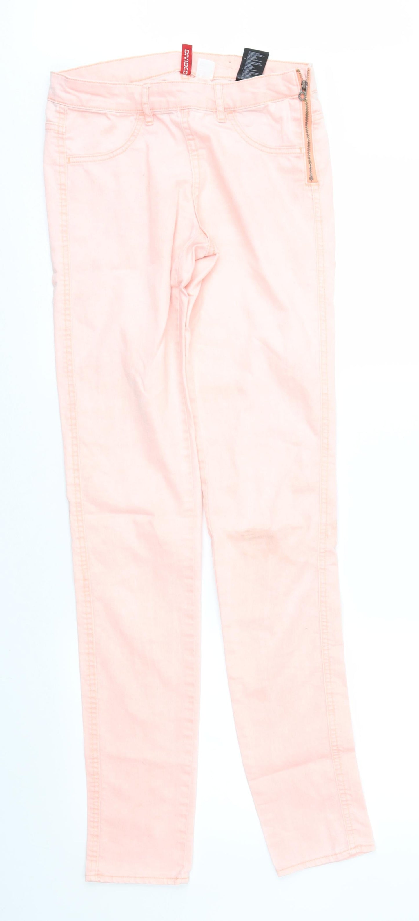 Divided Womens Pink  Denim Skinny Jeans Size 10 L31 in