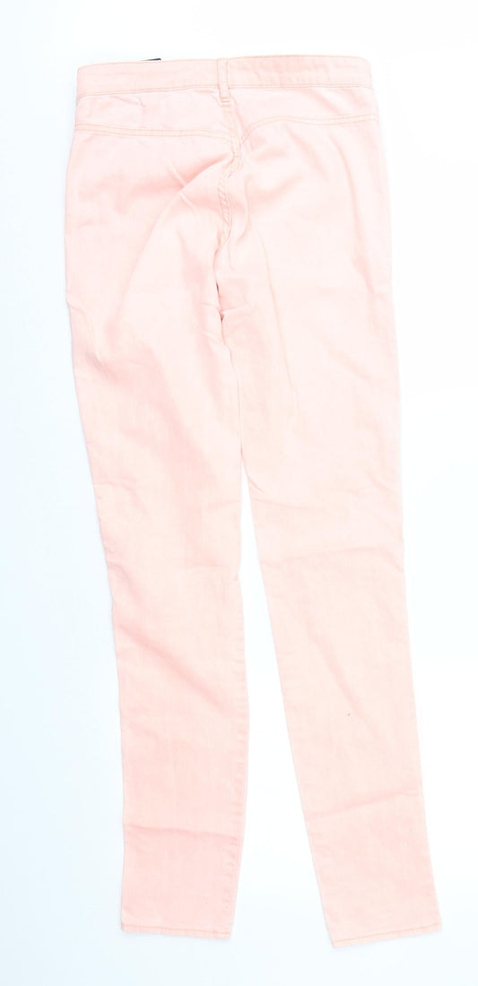 Divided Womens Pink  Denim Skinny Jeans Size 10 L31 in