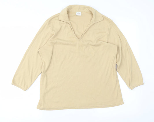 Agenda Womens Yellow   Basic T-Shirt Size 14