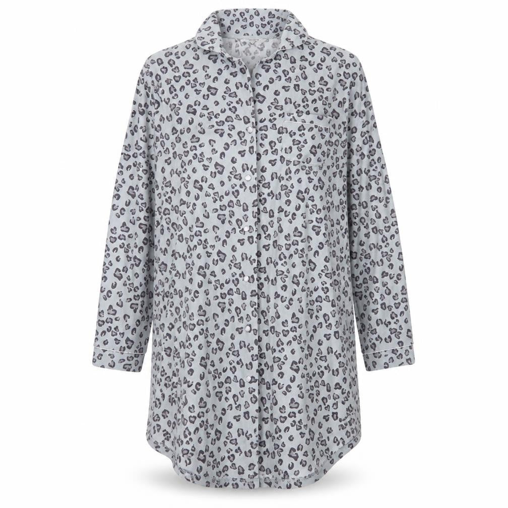 Love To Lounge Womens Grey Animal Print   Nightshirt Size S