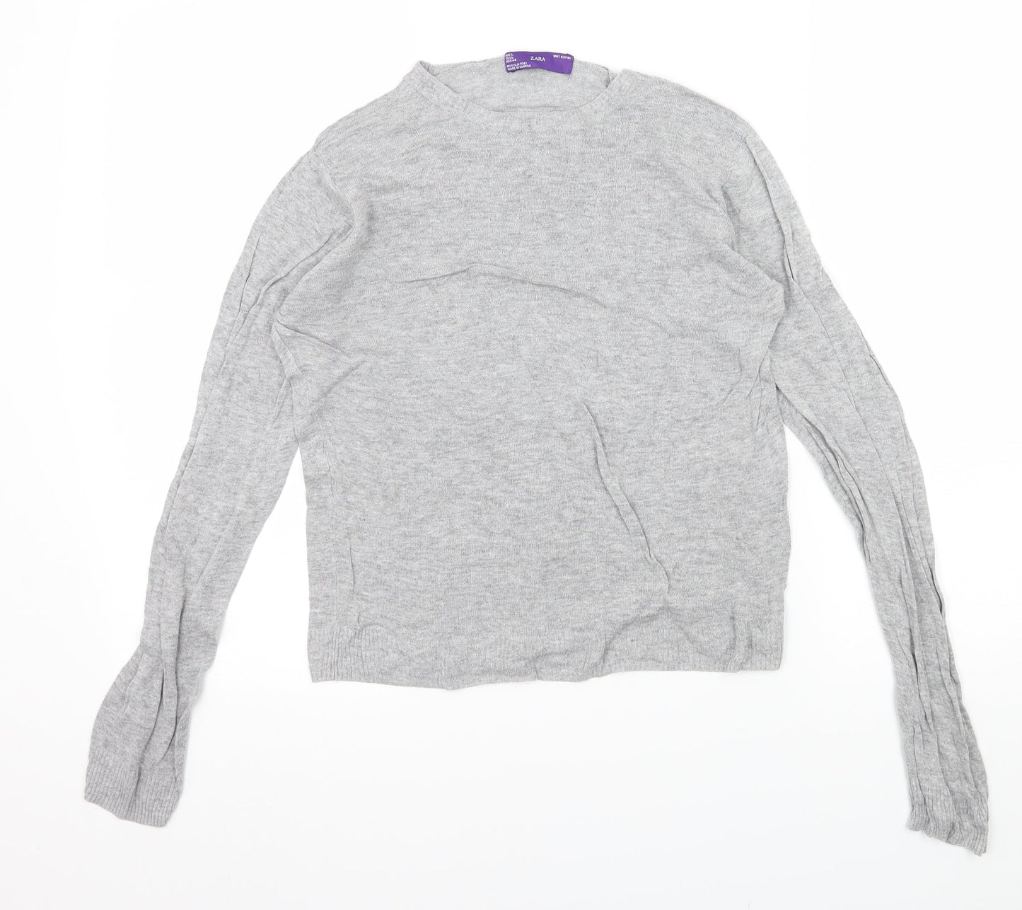 Zara Womens Grey  Knit Pullover Jumper Size L