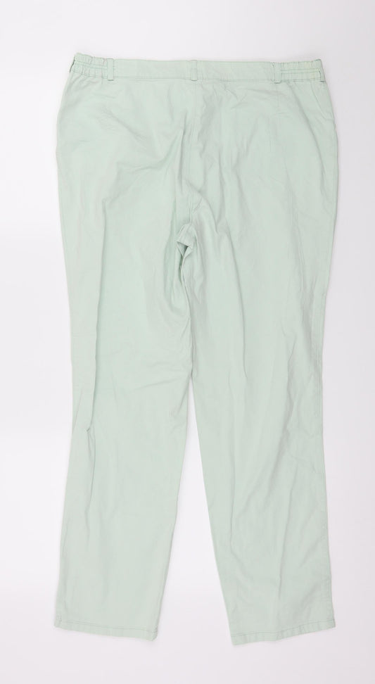 Malva Womens Green   Cropped Trousers Size 34 in L27 in