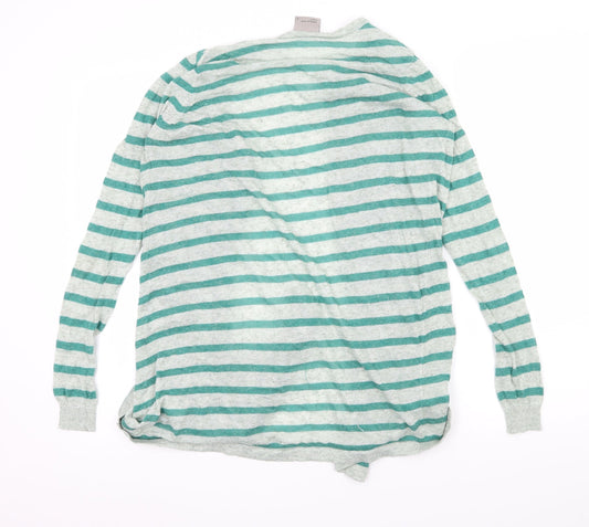 VERO MODA Womens Green Striped  Cardigan Jumper Size XS