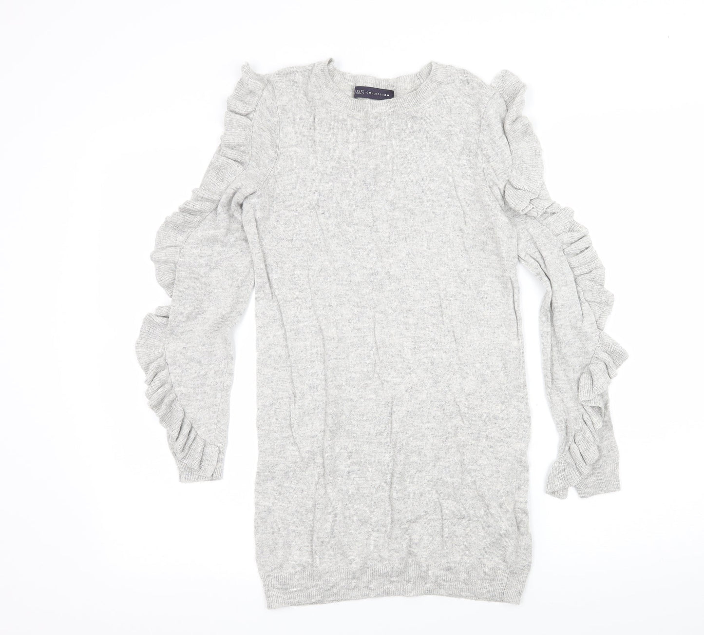 Marks and Spencer Womens Grey  Knit Pullover Jumper Size 8