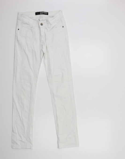 Denim 365 Womens White  Denim Skinny Jeans Size 8 L30 in