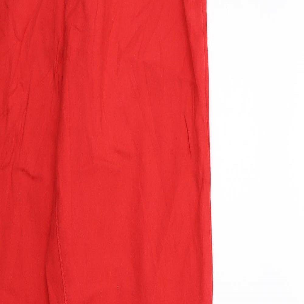 H&M Womens Red  Denim Skinny Jeans Size 8 L29 in